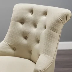 Kirkland's Home Office Furniture-Beige Miller Tufted Office Chair