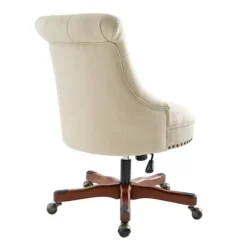Kirkland's Home Office Furniture-Beige Miller Tufted Office Chair