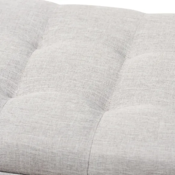 Kirkland's Home Benches & Ottomans-Beige Tufted Contemporary Storage Bench
