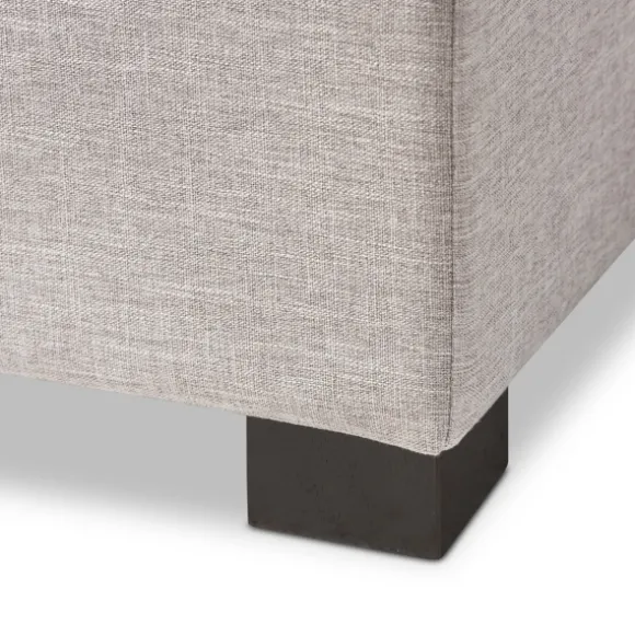 Kirkland's Home Benches & Ottomans-Beige Tufted Contemporary Storage Bench