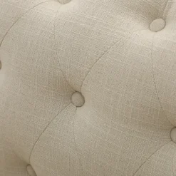 Kirkland's Home Sofas & Loveseats-Beige Upholstered Button Tufted Loveseat
