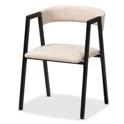 Kirkland's Home Dining Tables-Beige Upholstered Metal Frame 5-Pc. Dining Set