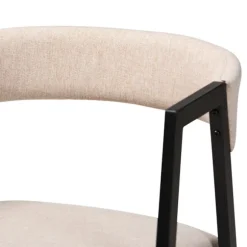 Kirkland's Home Dining Tables-Beige Upholstered Metal Frame 5-Pc. Dining Set