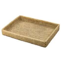 Kirkland's Home Decorative Trays-Beige Woven Cement Tray