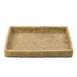 Kirkland's Home Decorative Trays-Beige Woven Cement Tray