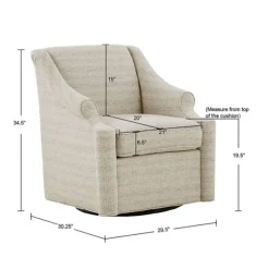 Kirkland's Home Accent Chairs-Benton Swivel Glider Accent Chair