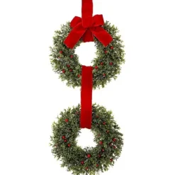 Kirkland's Home Wreaths-Berries And Boxwood Double Wreath