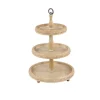 Kirkland's Home Decorative Trays-Birch Wood 3-Tiered Tray