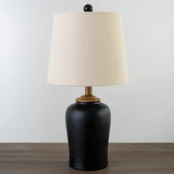 Kirkland's Home Table Lamps-Black And Brown Urn Table Lamp