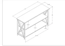 Kirkland's Home Console Tables-Black And Rustic Oak Wood Farmhouse Console Table
