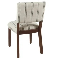 Kirkland's Home Dining Chairs-Black And Striped Dining Chairs, Set Of 2