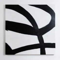 Kirkland's Home Canvas Art-Black And White Abstract Canvas Wall Art