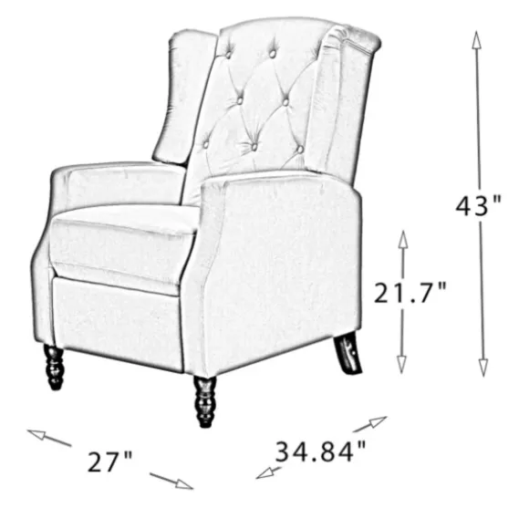 Kirkland's Home Accent Chairs-Black And White Buffalo Check Wingback Recliner