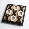 Kirkland's Home Decorative Accents-Black And White Wood Tic Tac Toe Board