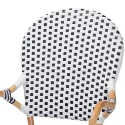 Kirkland's Home Dining Chairs-Black And White Woven Dining Chairs, Set Of 2