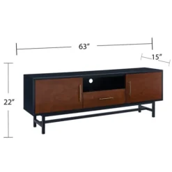 Kirkland's Home Tv Stands & Media Consoles-Black And Wood 2-Door Media Cabinet