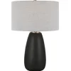 Kirkland's Home Table Lamps-Black Ceramic Gridline Table Lamp