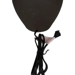 Kirkland's Home Table Lamps-Black Ceramic Hourglass Simple Large Table Lamp