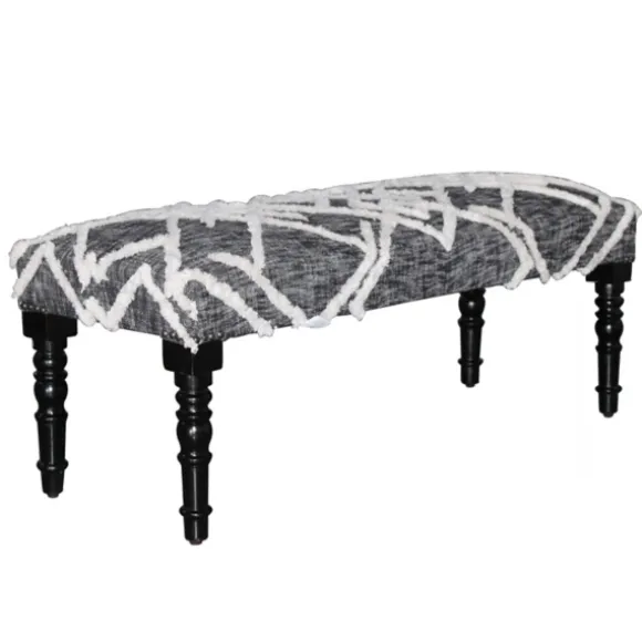 Kirkland's Home Benches & Ottomans-Black Diamond Tufted Modern Bench