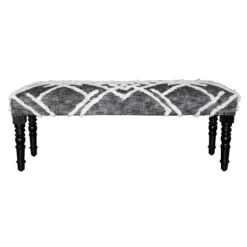 Kirkland's Home Benches & Ottomans-Black Diamond Tufted Modern Bench