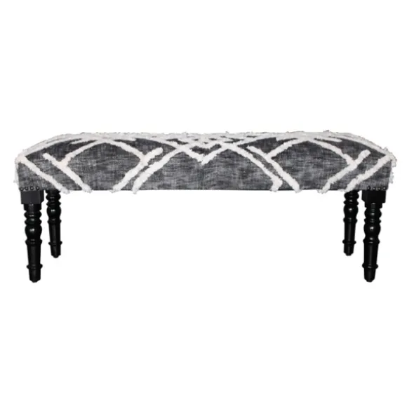 Kirkland's Home Benches & Ottomans-Black Diamond Tufted Modern Bench