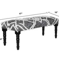Kirkland's Home Benches & Ottomans-Black Diamond Tufted Modern Bench