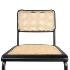 Kirkland's Home Dining Chairs-Black Framed Woven Cane Dining Chairs, Set Of 2