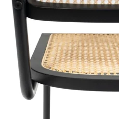 Kirkland's Home Dining Chairs-Black Framed Woven Cane Dining Chairs, Set Of 2