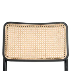 Kirkland's Home Dining Chairs-Black Framed Woven Cane Dining Chairs, Set Of 2