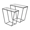 Kirkland's Home Accent & End Tables-Black Geometric Nesting Accent Tables, Set Of 2