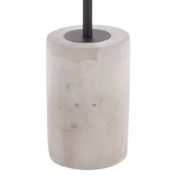 Kirkland's Home Accent & End Tables-Black Glass And Concrete Round Accent Table