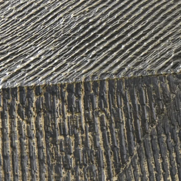 Kirkland's Home Coffee Tables-Black Hand-Stamped Iron 3-Pc. Table Set