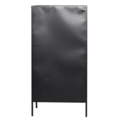 Kirkland's Home Kitchen Islands & Bar Carts-Black Metal And Brown Wood Standing Wine Rack