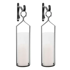 Kirkland's Home Sconces-Black Metal And Glass Logan Sconces, Set Of 2