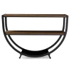 Kirkland's Home Console Tables-Black Metal And Rustic Wood Modern Console Table