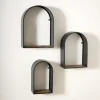 Kirkland's Home Shelves-Black Metal Arch Shelves, Set Of 3