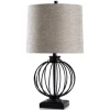 Kirkland's Home Table Lamps-Black Metal Globe Table Lamp