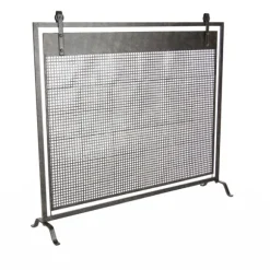 Kirkland's Home Fireplace Accessories-Black Metal Mesh Fireplace Screen