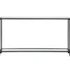 Kirkland's Home Console Tables-Black Metal Mirrored Top Console Table