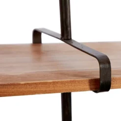 Kirkland's Home Shelves-Black Metal Pipe Two-Tier Wall Mounted Shelf