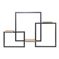 Kirkland's Home Shelves-Black Modern Geometric Wall Shelves