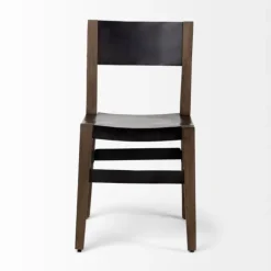 Kirkland's Home Dining Chairs-Black Modern Mango Wood Blocky Dining Chair