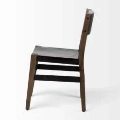 Kirkland's Home Dining Chairs-Black Modern Mango Wood Blocky Dining Chair