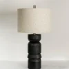 Kirkland's Home Table Lamps-Black Modern Ridge Table Lamp