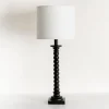 Kirkland's Home Buffet Lamps-Black Modern Spindle Buffet Lamp