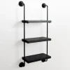 Kirkland's Home Shelves-Black Pipe 3-Tier Wall Shelf