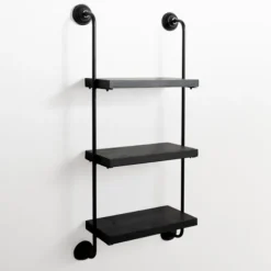 Kirkland's Home Shelves-Black Pipe 3-Tier Wall Shelf