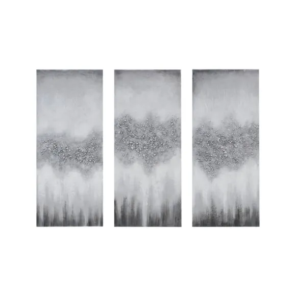 Kirkland's Home Canvas Art-Black Rock Stone Canvas Art Prints, Set Of 3