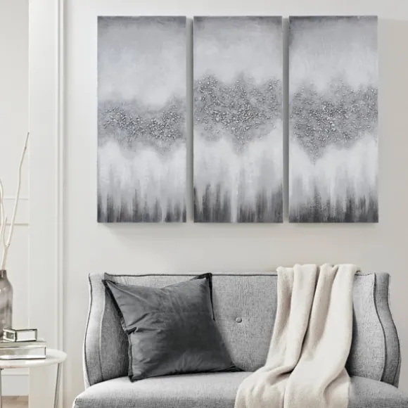 Kirkland's Home Canvas Art-Black Rock Stone Canvas Art Prints, Set Of 3