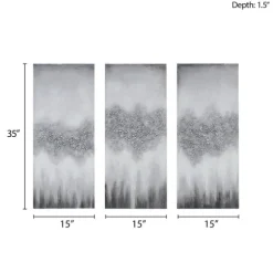 Kirkland's Home Canvas Art-Black Rock Stone Canvas Art Prints, Set Of 3